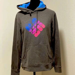 Columbia Women’s Grey Pullover Hooded Sweatshirt with Kangaroo Pocket MEDIUM